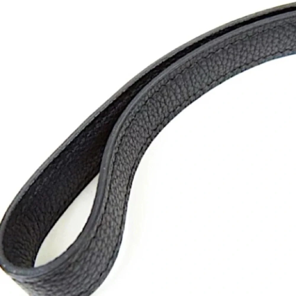 Authentic Hermès Black Kelly Cadena Dog Collar & Leash in Togo Leather - Picture 5 of 8